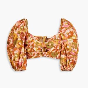 Zimmermann Multicolor Floral Crop Top